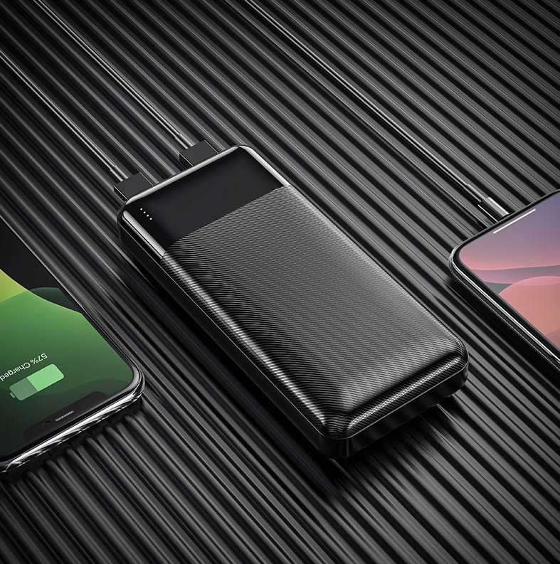 Внешний аккумулятор Power Bank 20000 mAh HOCO J72a Easy Travel, черный