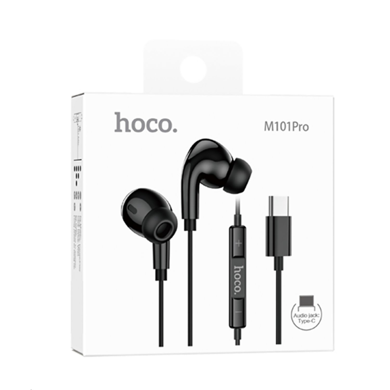 Наушники проводные с микрофоном HOCO M101 Pro Crystal Type-C, черные