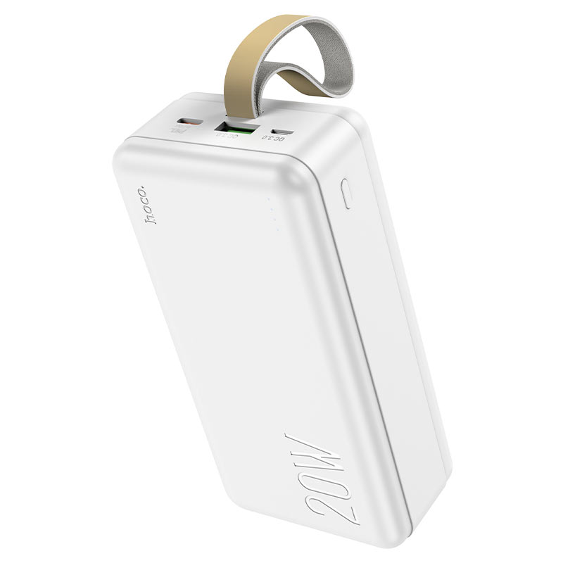 Внешний аккумулятор Power Bank 30000 mAh HOCO J87B Tacer PD20W + QC3.0 power, белый