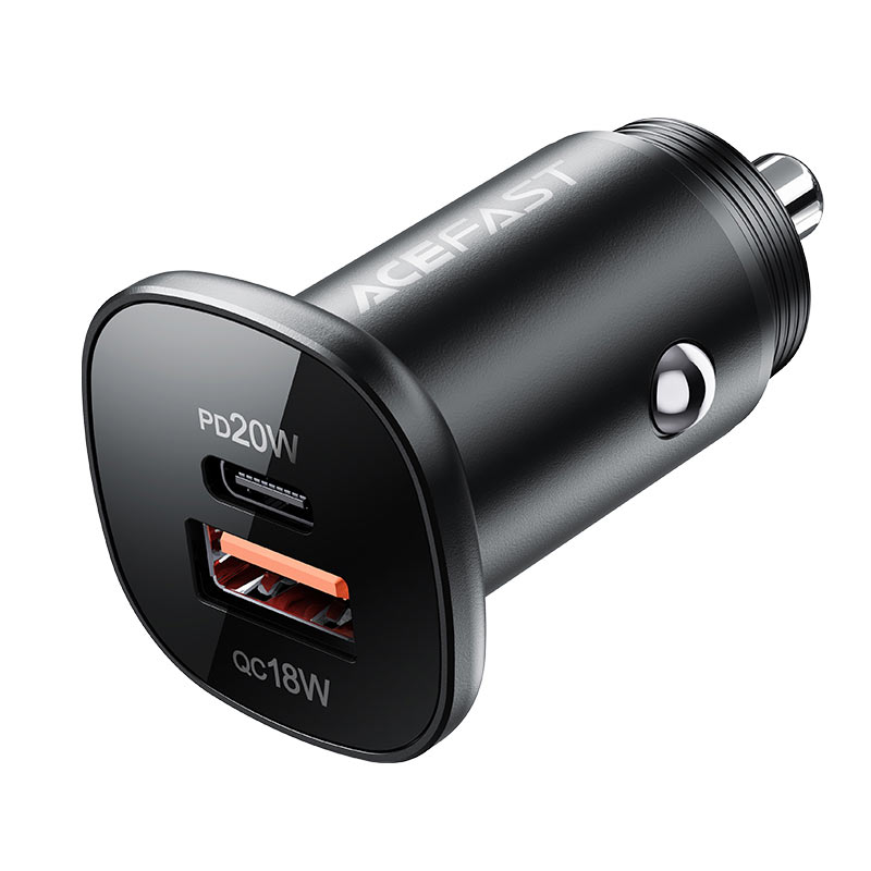 Автомобильный адаптер ACEFAST B1 mini 38W (USB-C + USB-A), черный
