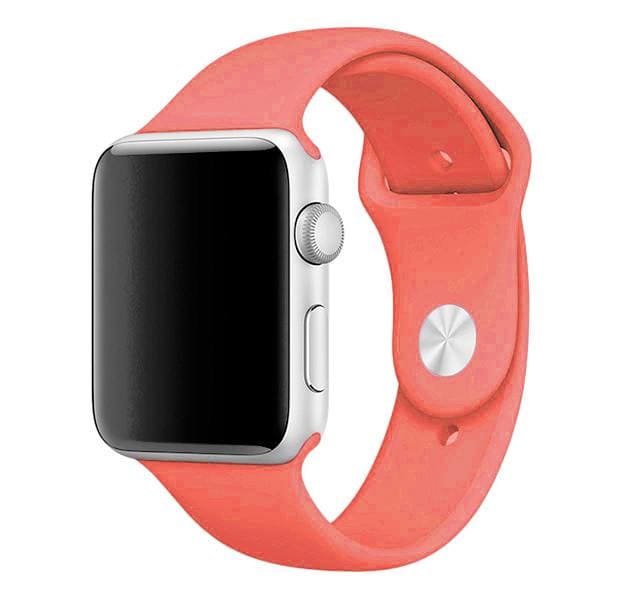 Ремешок силиконовый для Apple Watch 42/ 44 мм Sport Band, кораллово-персиковый