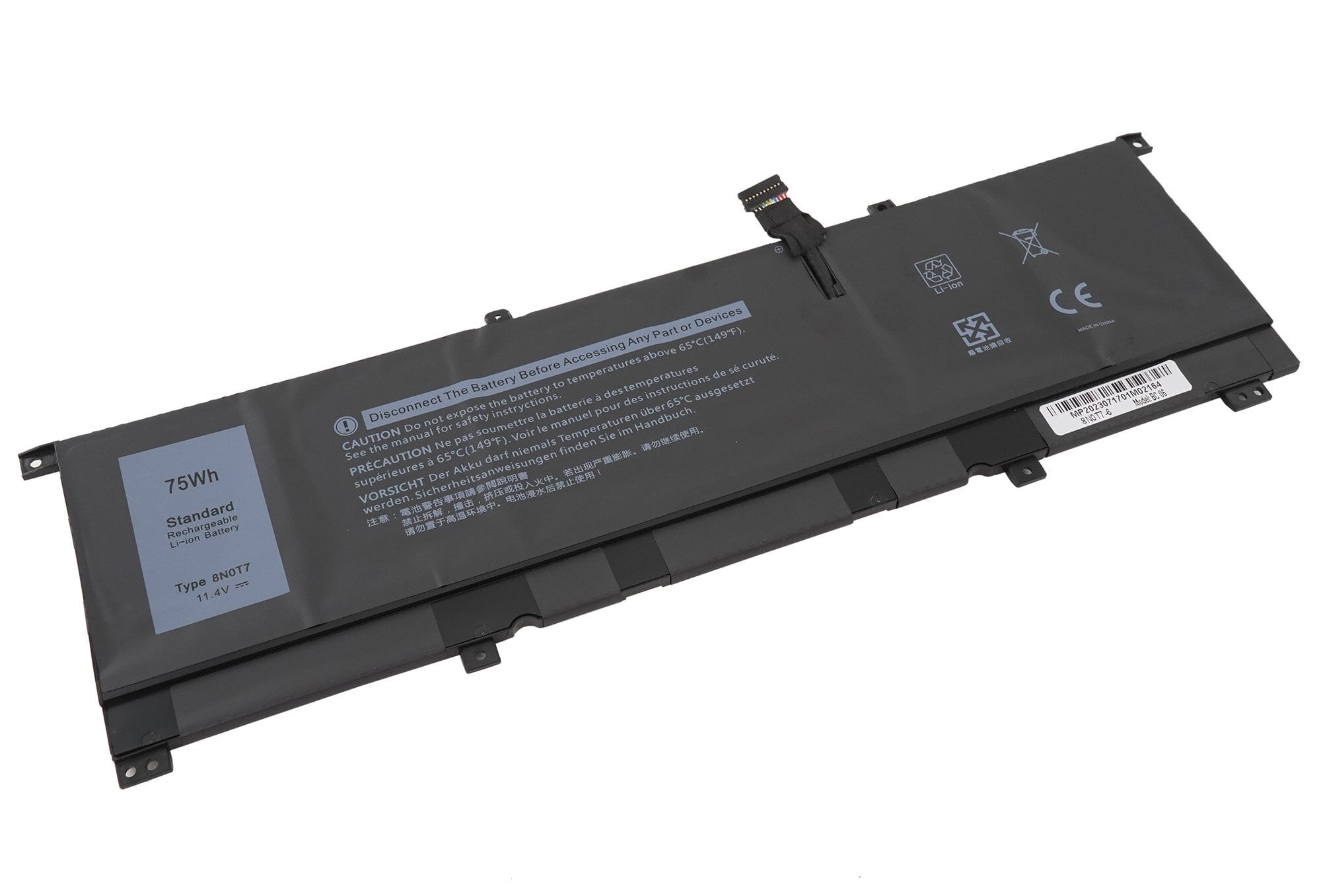 АКБ 8N0T7 для ноутбука Dell XPS 15 9575 11.4V 6580mAh (Org)