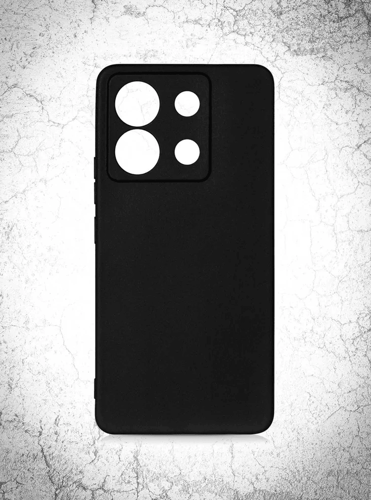 Чехол силиконовый матовый Xiaomi Redmi Note 13 Pro, черный