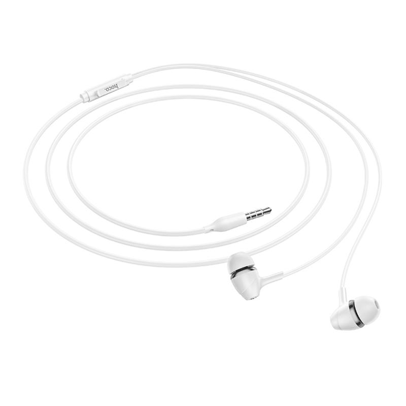 Наушники HOCO M76 Maya universal earphones with mic., белые