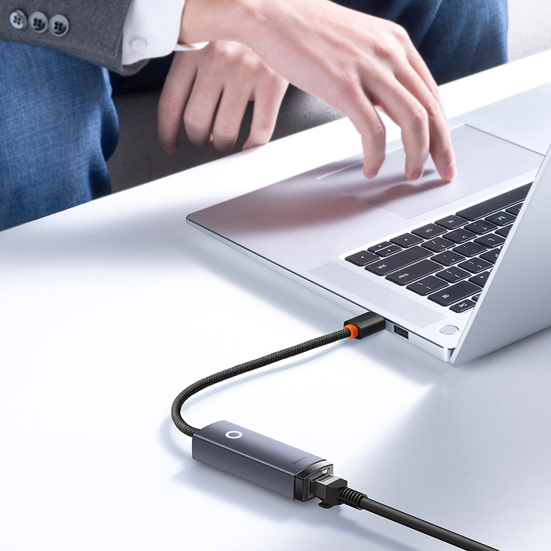 Адаптер-переходник USB to RJ45 Lite Series Ethernet Adapter BASEUS (1000 Mbps)