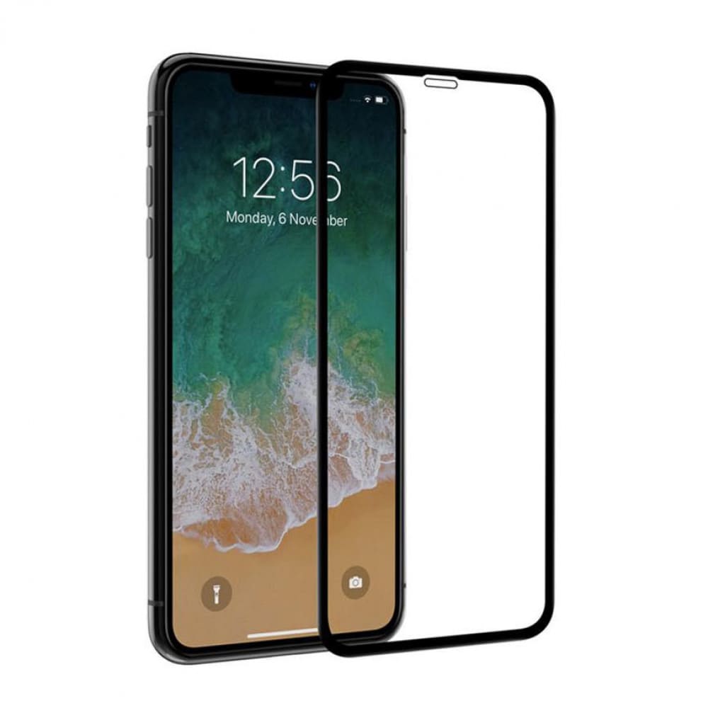 Стекло дисплея для переклейки iPhone X/ iPhone XS с ОСА и с сеткой динамика, черное