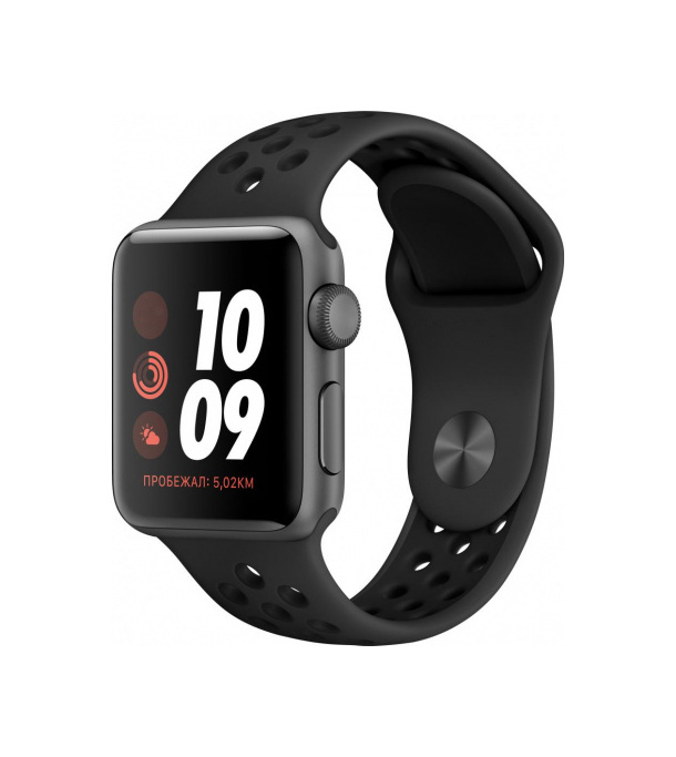 Ремешок Band Sport Nike для Apple Watch 38 мм/ 40 мм серо-черный №14