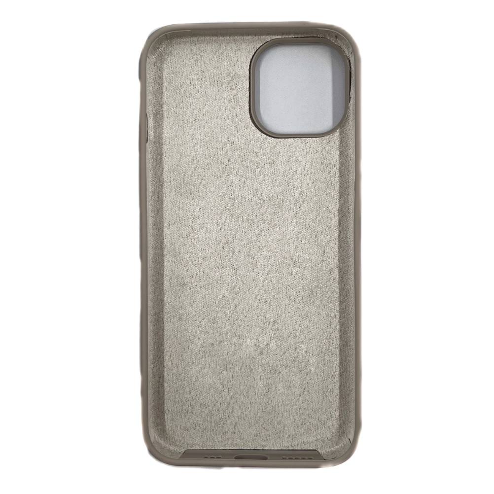 Чехол силиконовый гладкий Soft Touch iPhone 14, серый №23 (закрытый низ)