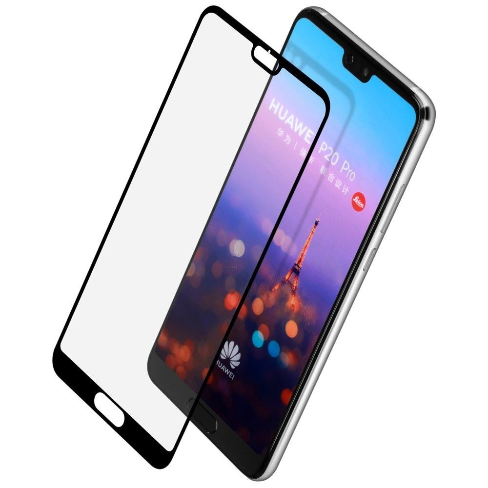 Защитное стекло Huawei P20 Pro/ P20 Plus полное покрытие, черное (техупаковка