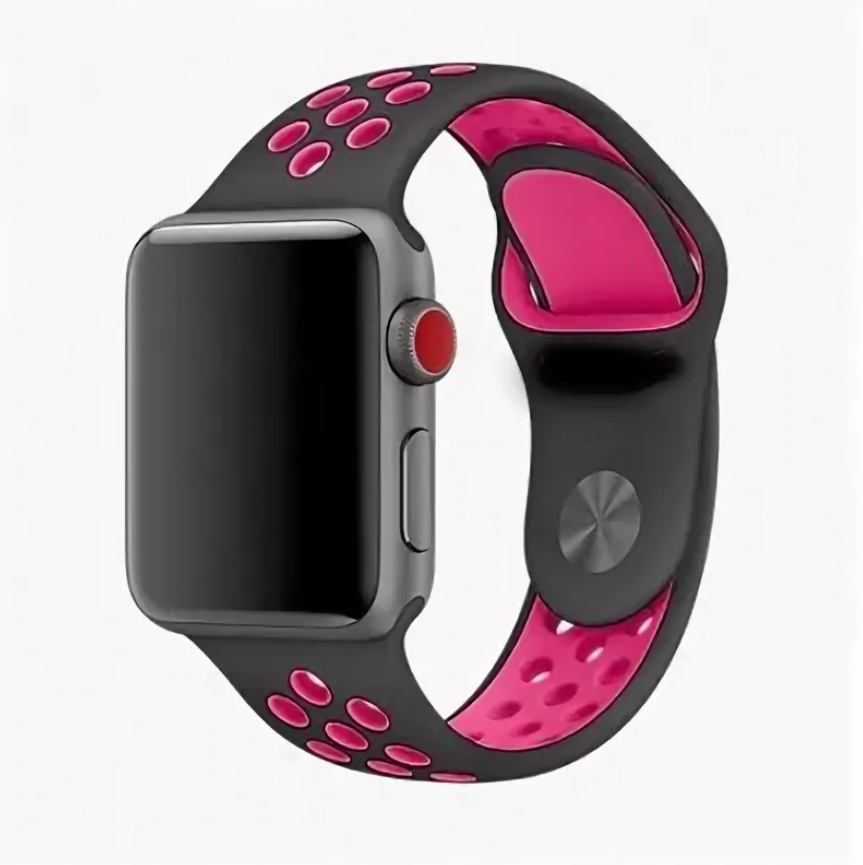Ремешок Band Sport Nike для Apple Watch 38 мм/ 40 мм темно-розовый №24