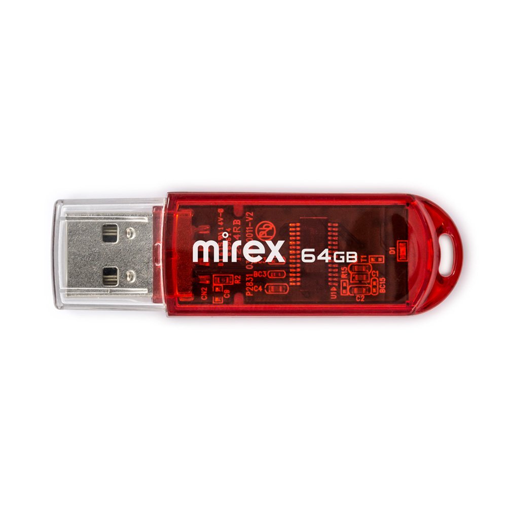 USB флеш-накопитель Mirex 64 GB USB 2.0 ELF, красный