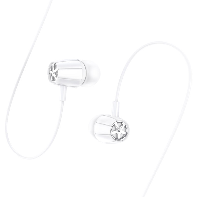 Наушники HOCO M88 Graceful universal earphones with mic., белые