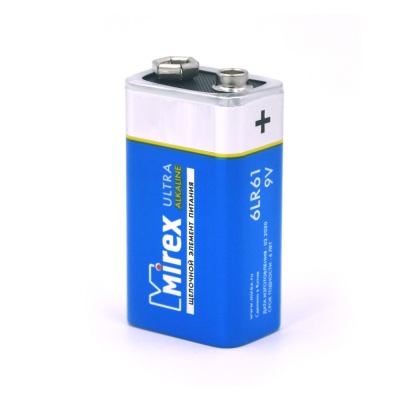 Батарейка Mirex 6LR61 крона (9v, алкалиновая) 1 шт