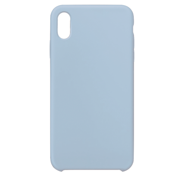 Чехол силиконовый гладкий Soft Touch iPhone X/ XS, голубой (без логотипа)