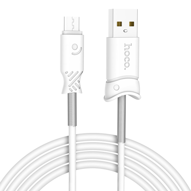 USB кабель micro USB HOCO X24 Pisces (100см. 2.4A), белый