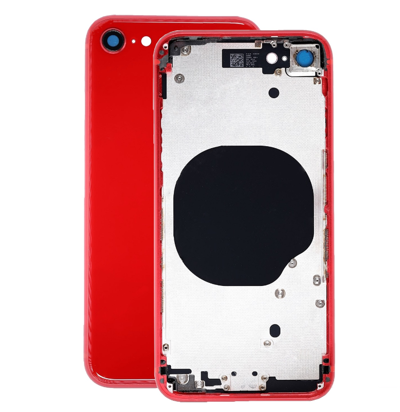 Задняя крышка/ Корпус iPhone SE 2020 в сборе с рамкой, красный (CE)