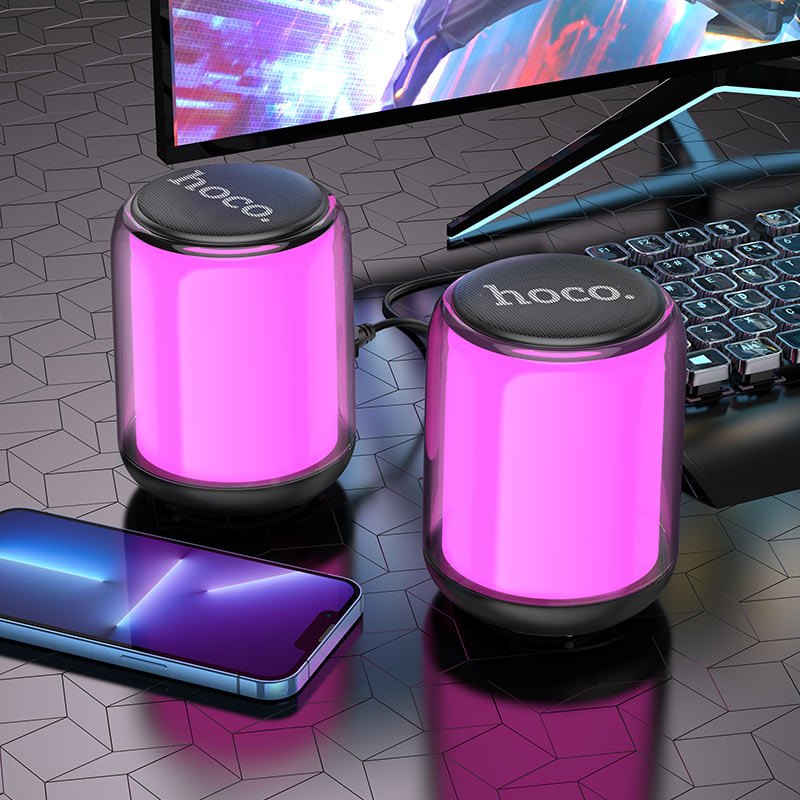 Колонка портативная HOCO BS56 Colorful BT speaker Bluetooth, черная