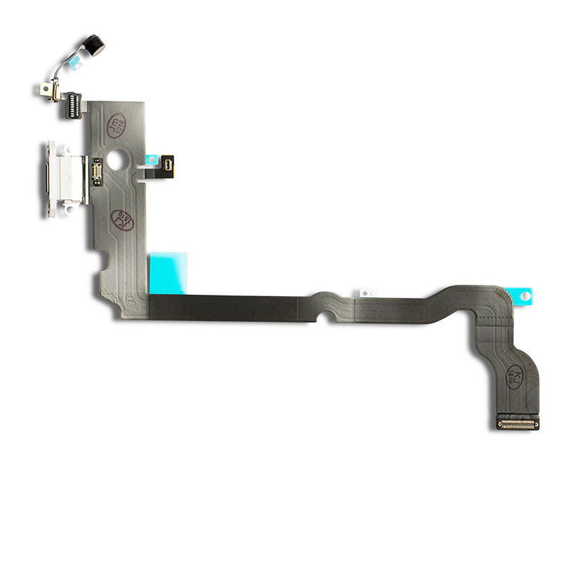 Шлейф iPhone XS с разъемом зарядки, белый (OR100%)