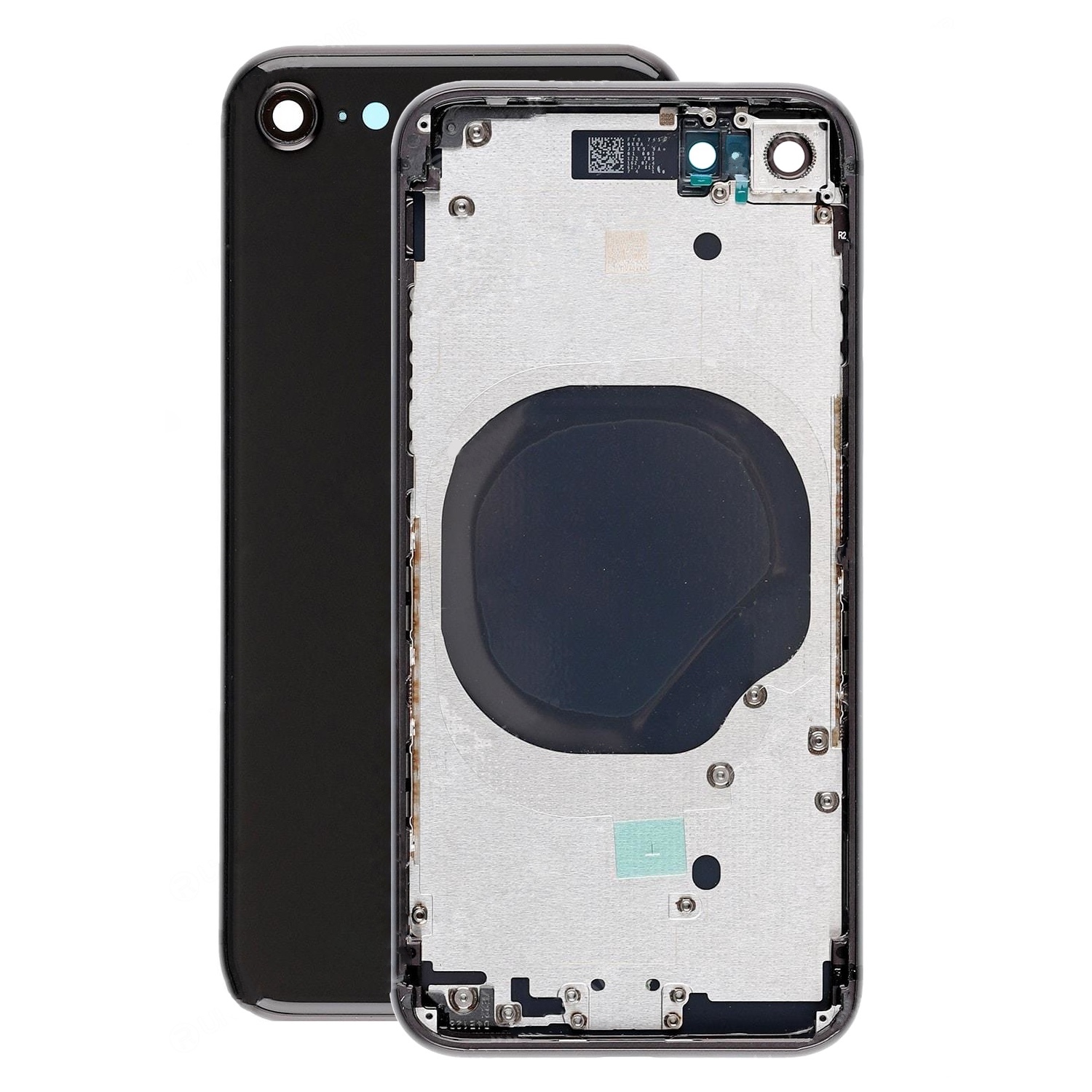 Задняя крышка/ Корпус iPhone 8 в сборе с рамкой, черный (CE)