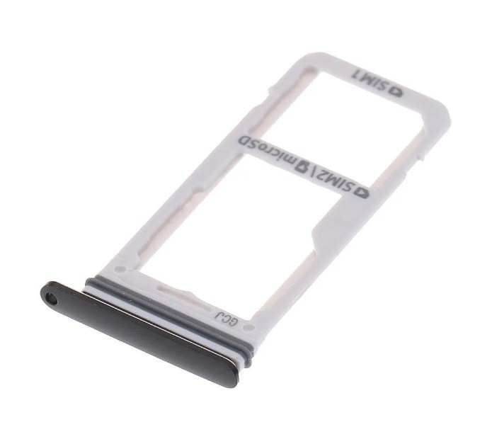 Держатель Sim Samsung G950F/ G955F / S8/ S8 Plus (Одна сим карта), черный