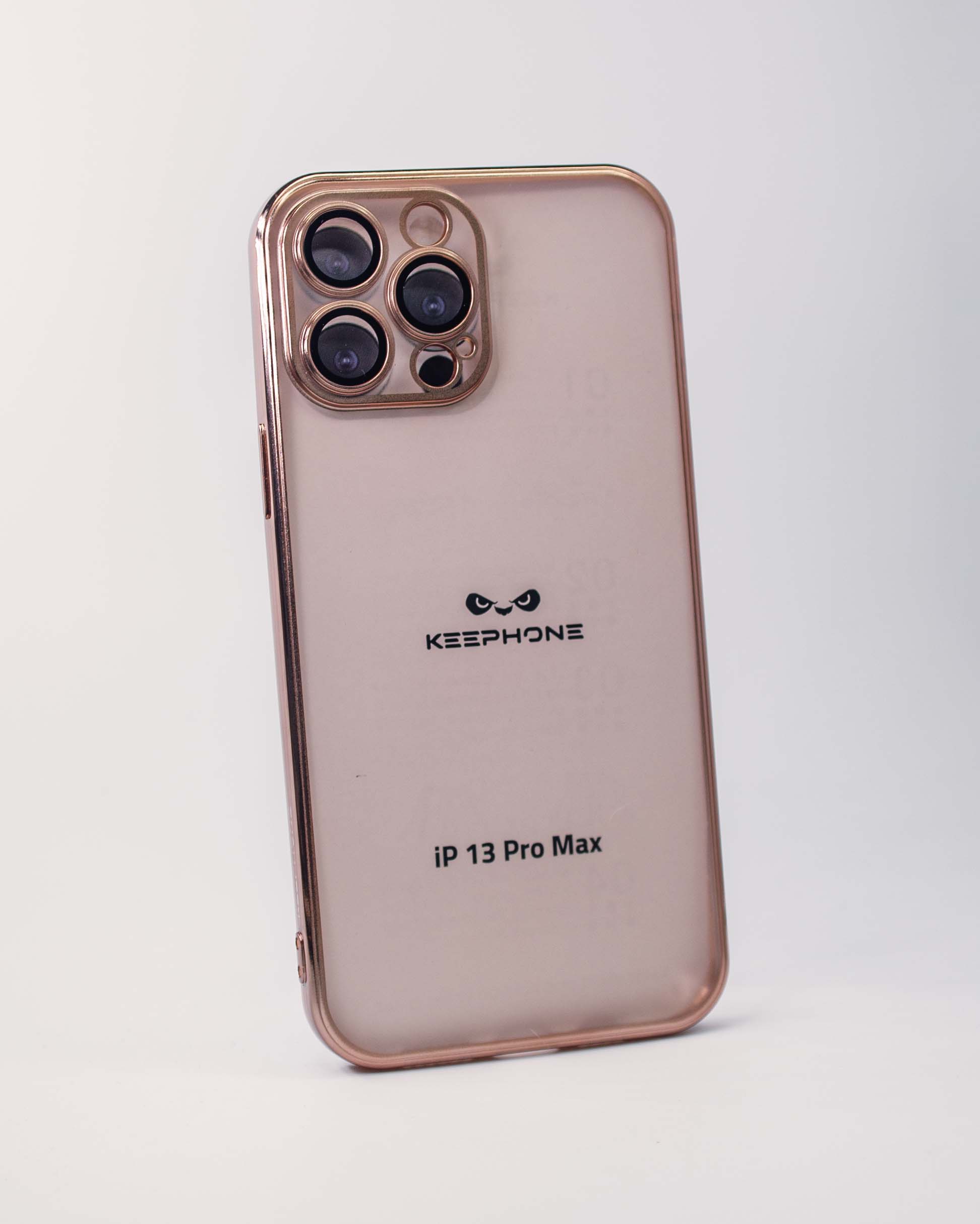 Чехол KeepHone iPhone 13 Pro Max с защитной линзой, розовое золото