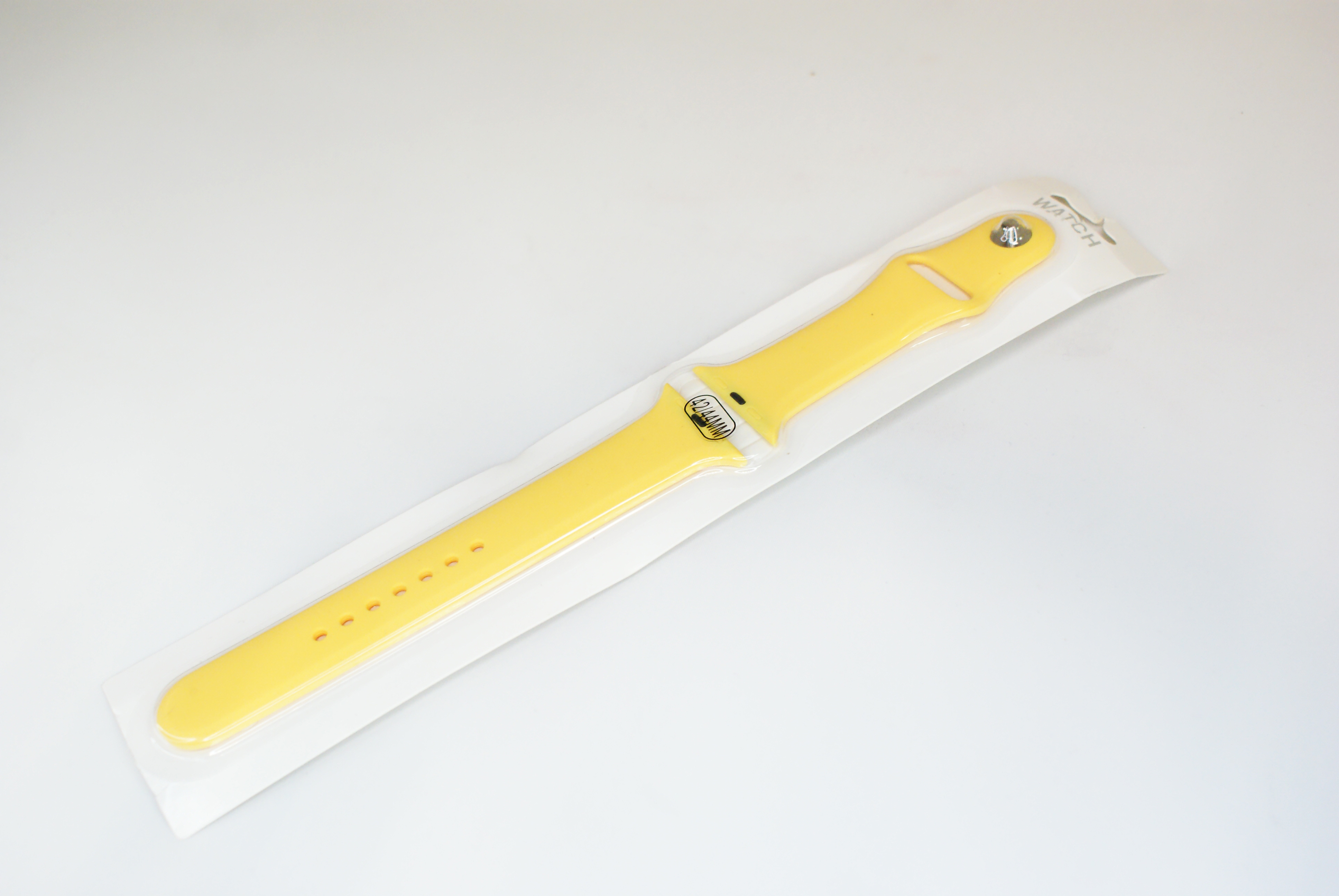 Ремешок силиконовый для Apple Watch 42/ 44 мм Sport Band, желтый №4