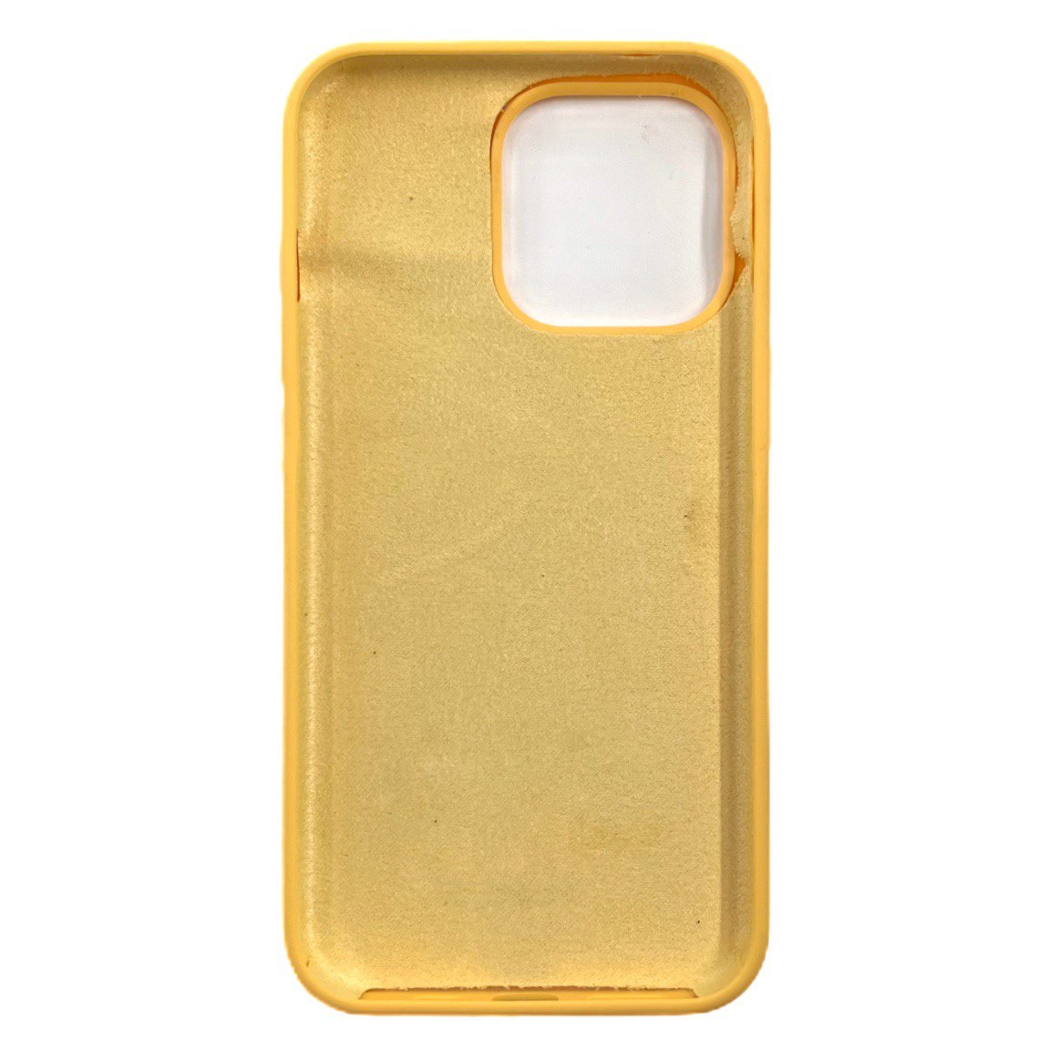 Чехол силиконовый гладкий Soft Touch iPhone 12 Pro Max, желтый №40 (закрытый низ)