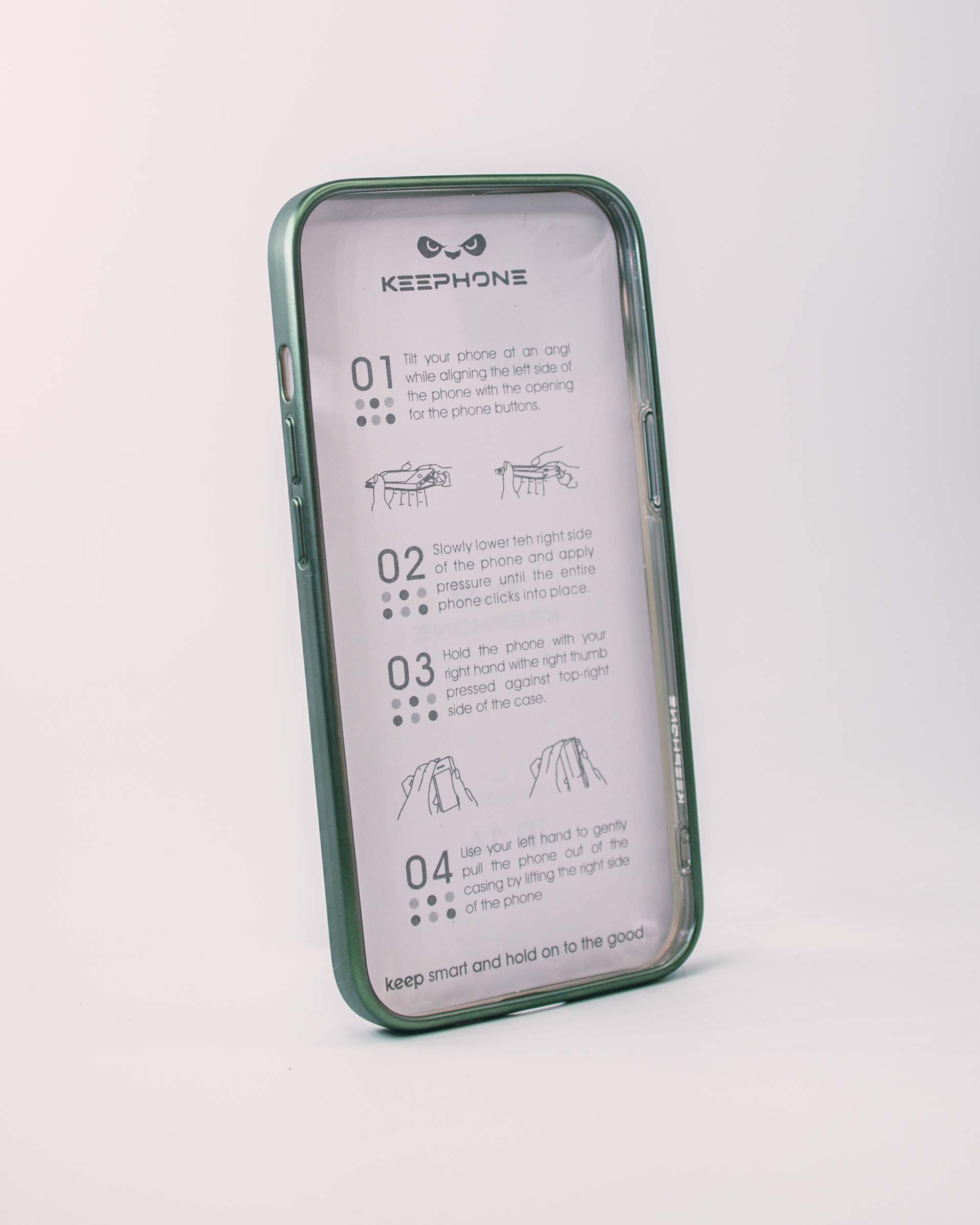 Чехол KeepHone iPhone 14 с защитной линзой, зеленый