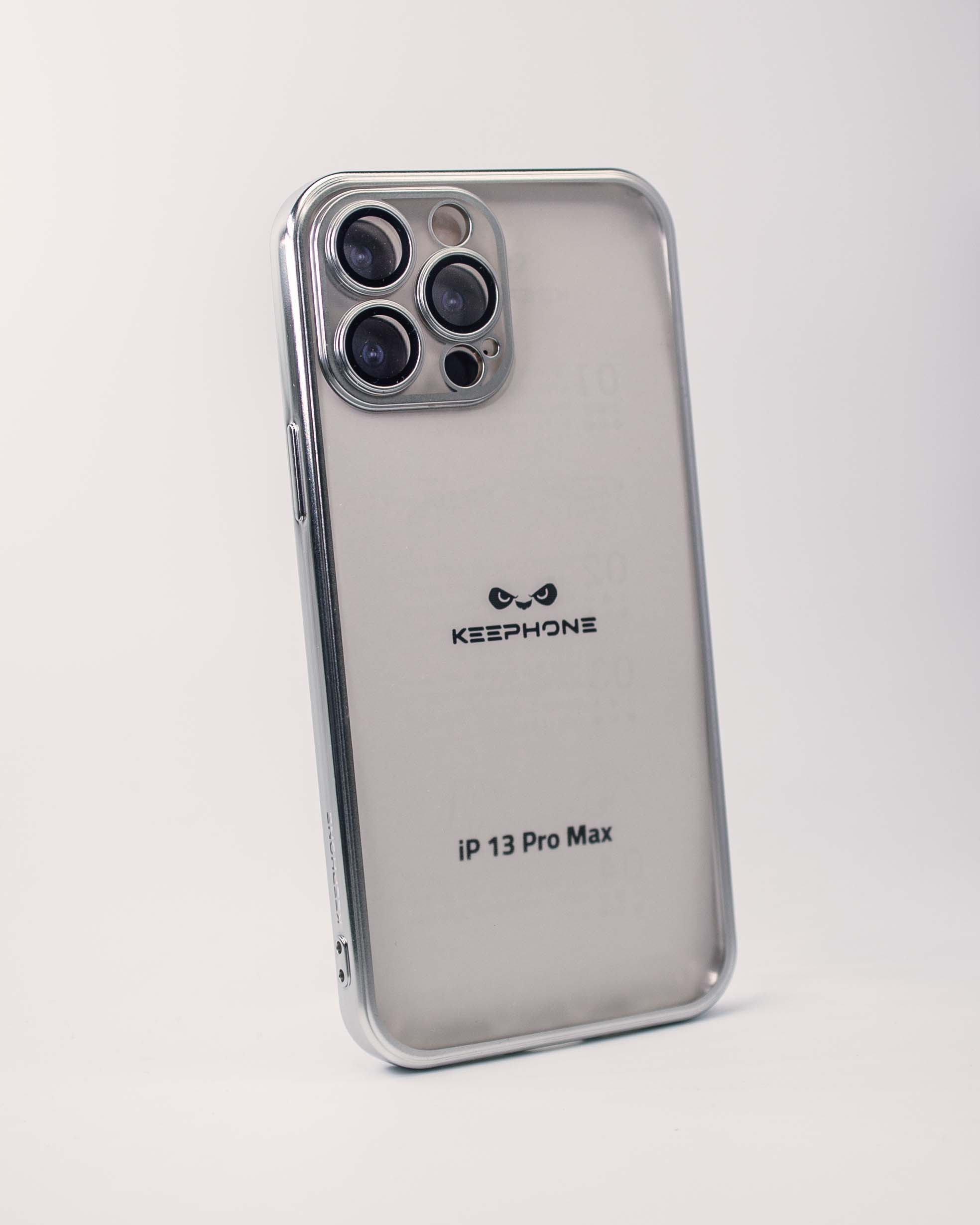 Чехол KeepHone iPhone 13 Pro Max с защитной линзой, серебро
