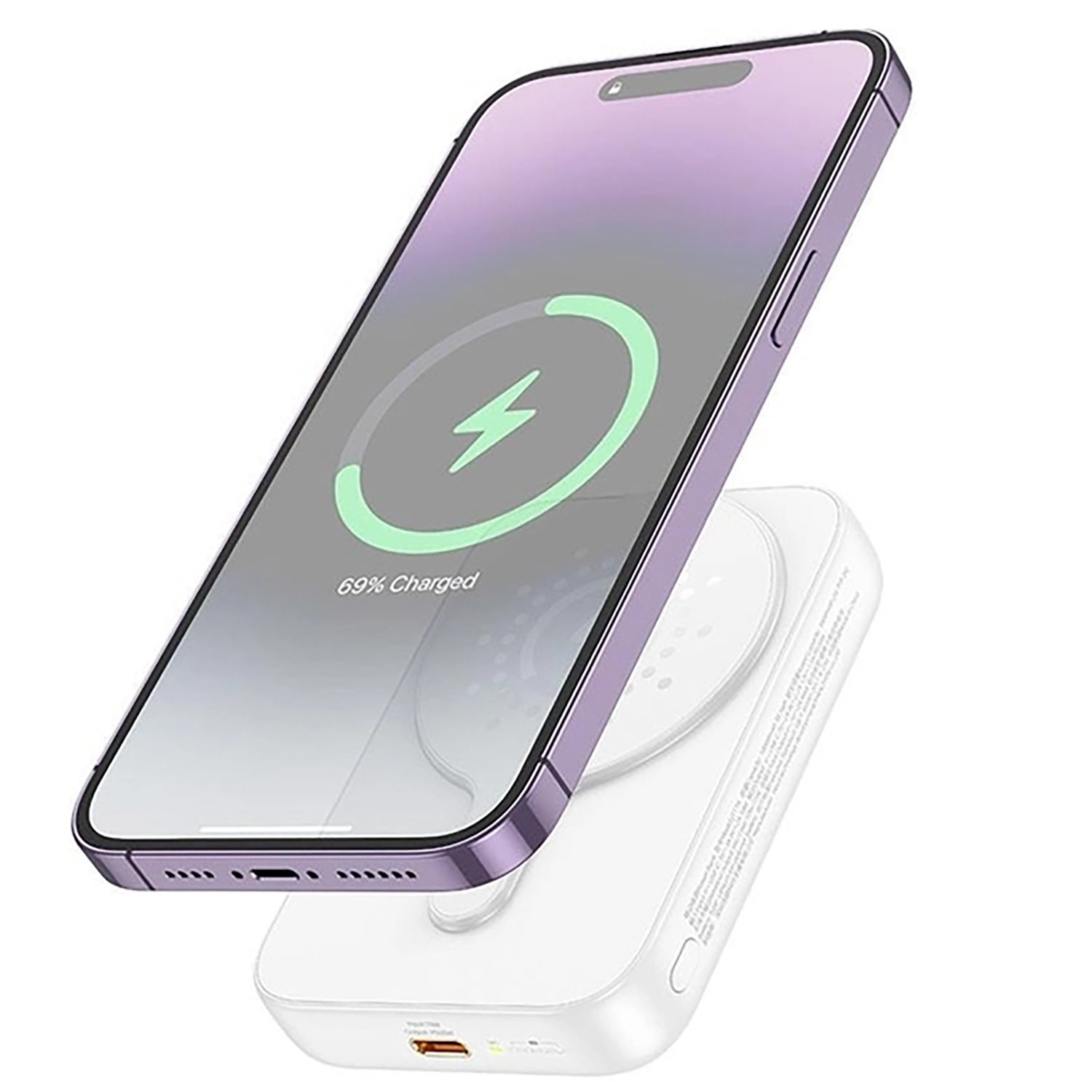 Внешний аккумулятор Power Bank Hoco J117A Esteem 10000mAh, PD20W, Magsafe, Type-C/Type-C, белый