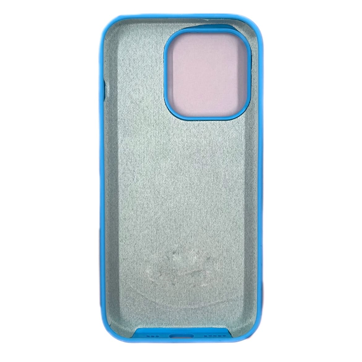 Чехол силиконовый гладкий Soft Touch iPhone 14 Pro, голубой №16 (закрытый низ)