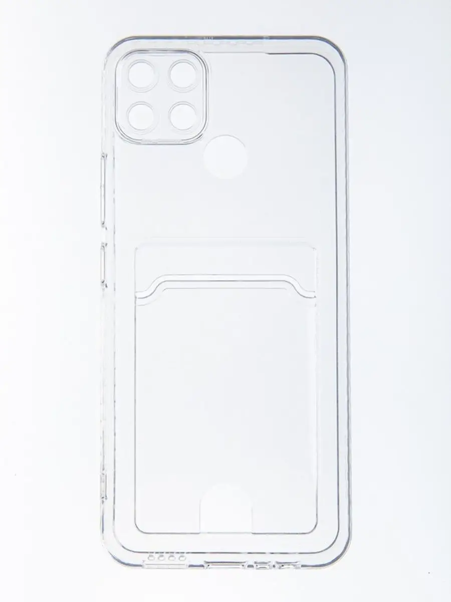 Чехол силиконовый с визитницей OPPO Realme C25 Global/ Realme C25S Global прозрачный