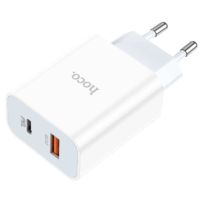Сетевой адаптер HOCO C97A single port PD20W + QC3.0 , белый