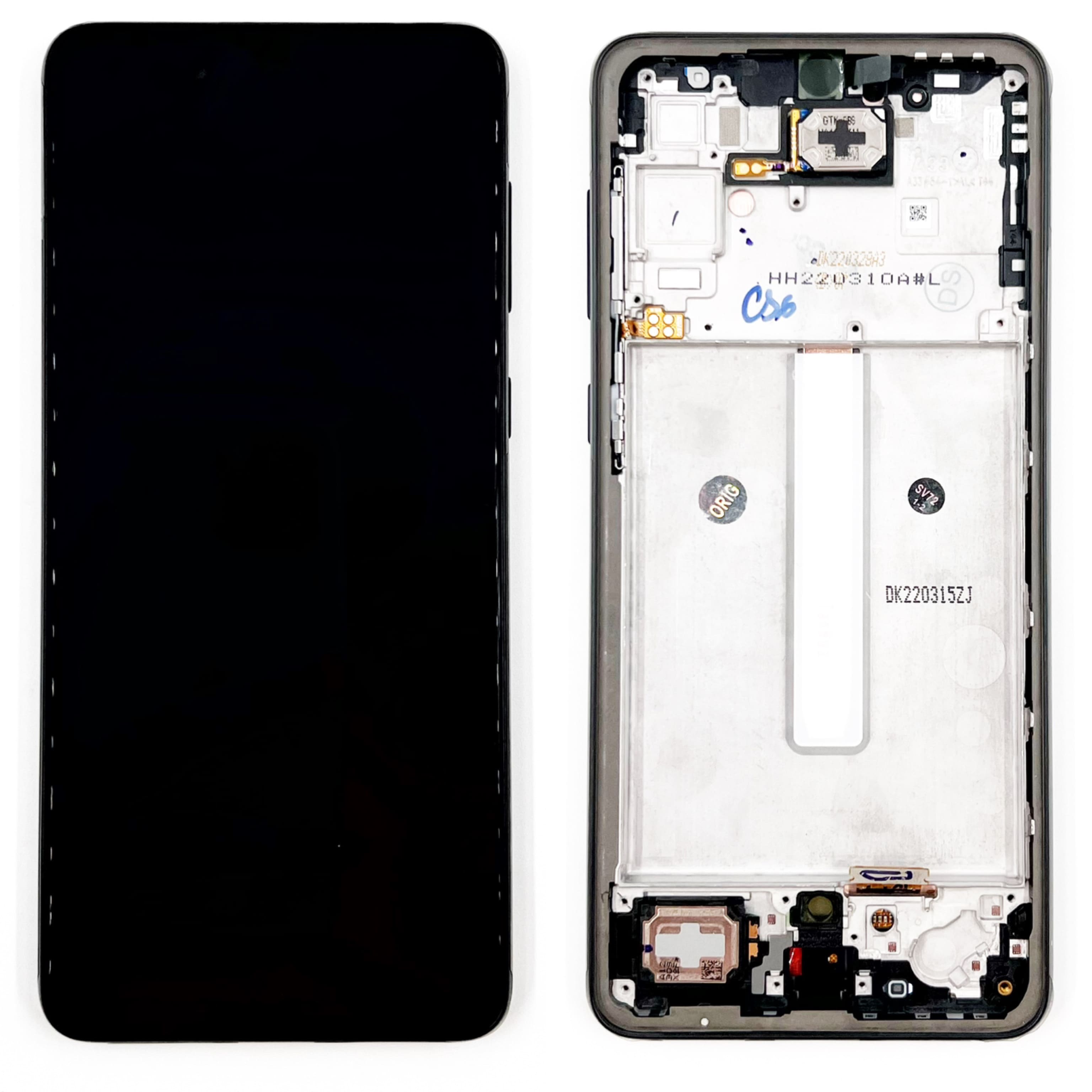 Дисплей Samsung A336F GALAXY A33 в сборе с тачскрином и рамкой, Черный (OR100%)