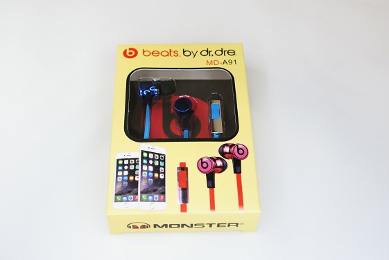 Наушники BEATS by dr. dre MD-A91 с микрофоном, синие