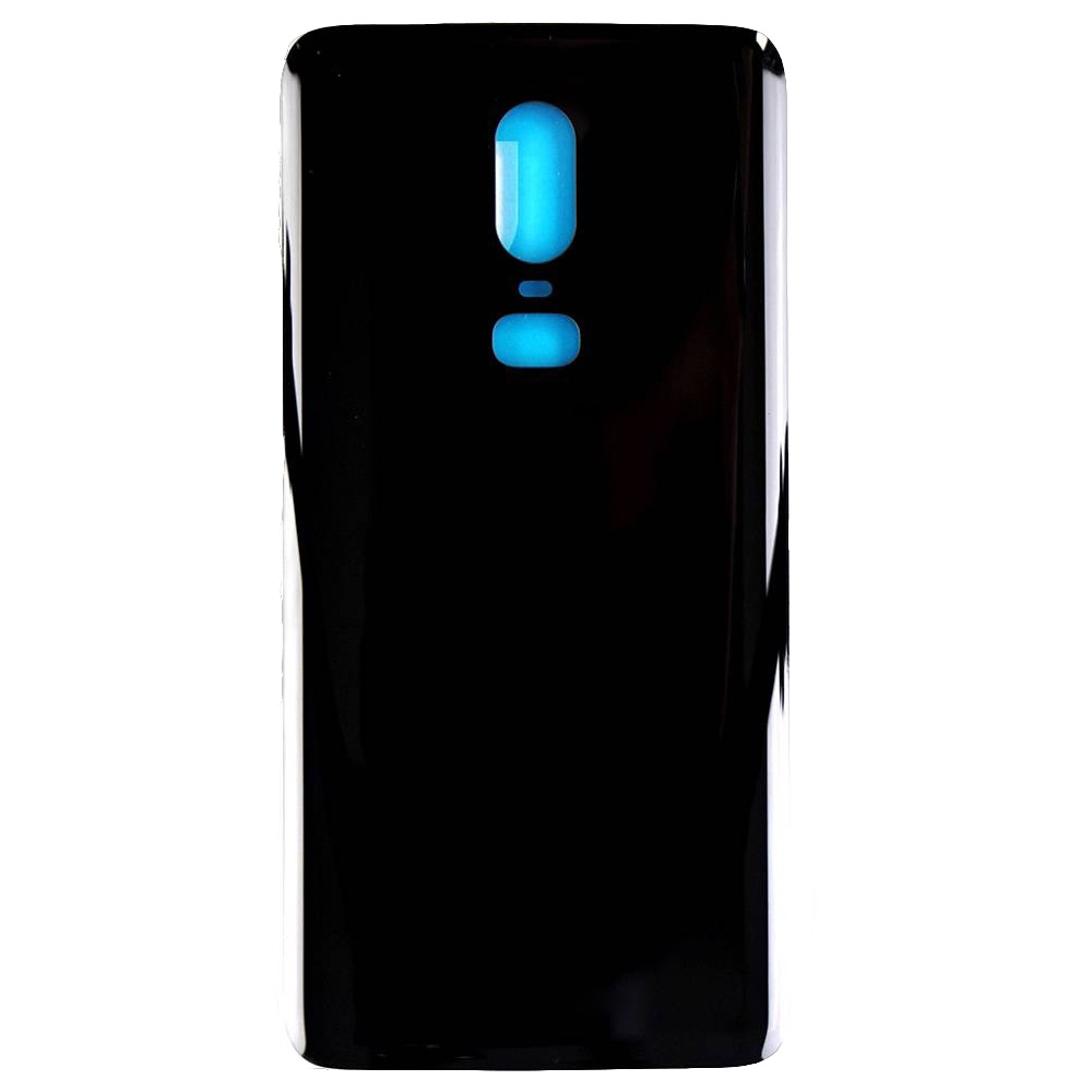 Задняя крышка в сборе со стеклом камеры OnePlus 6 (Черный Глянцевый) Premium (Org)