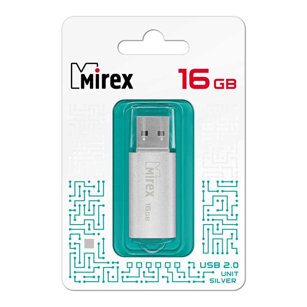 USB флеш-накопитель Mirex 16 GB USB 2.0 UNIT серый