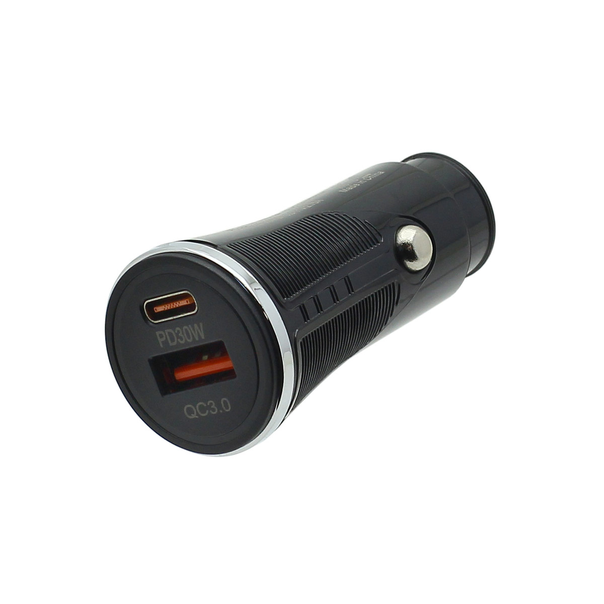 Автомобильный адаптер USB + USB-C 48W (PD30W/QC18W) P34 цвет черный