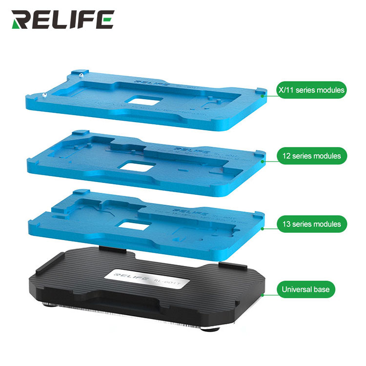 Набор платформ для реболлинга материнской платы с трафаретом RELIFE RL-601T 14 в 1
