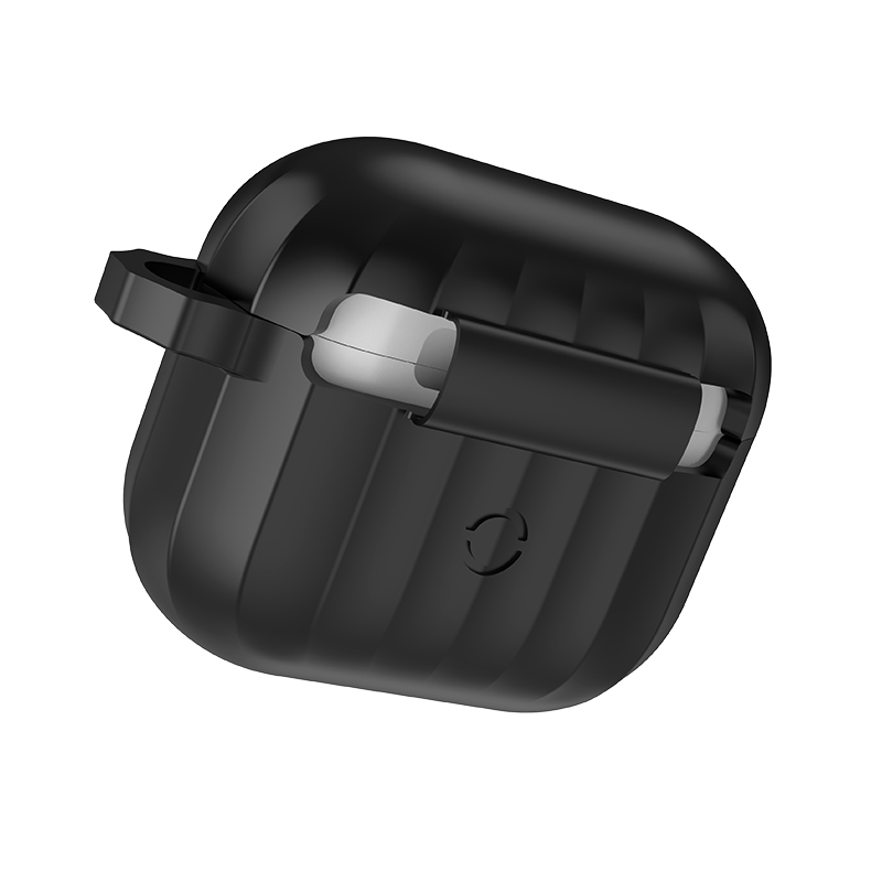 Чехол-бокс для Apple Airpods 3 силиконовый HOCO WB22, черный