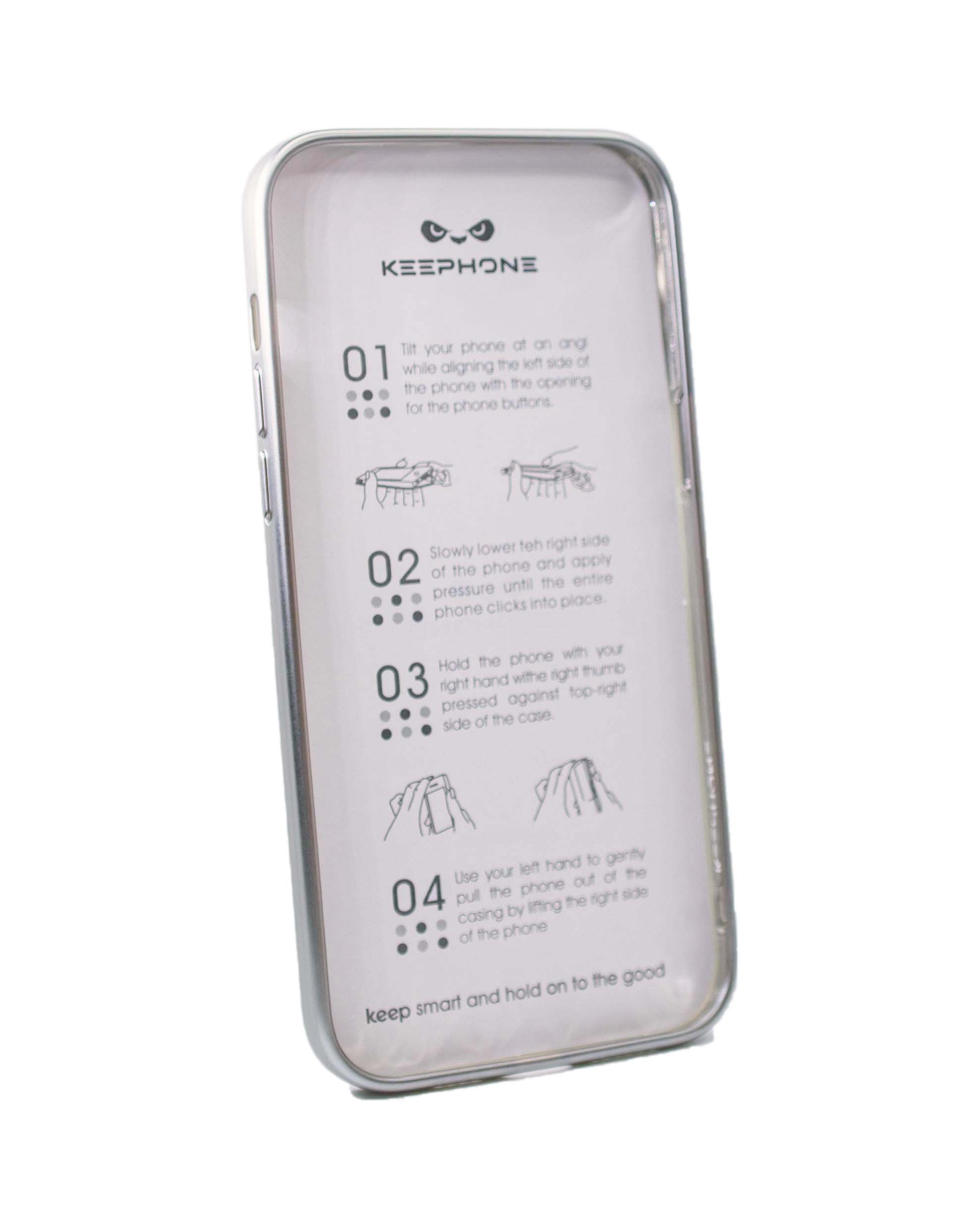 Чехол KeepHone iPhone 14 Pro Max с защитной линзой, серебро