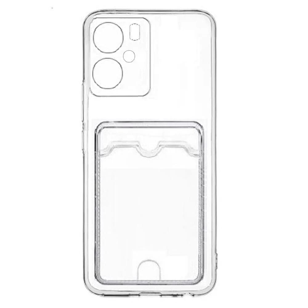 Чехол силиконовый с визитницей Xiaomi Redmi 13C прозрачный