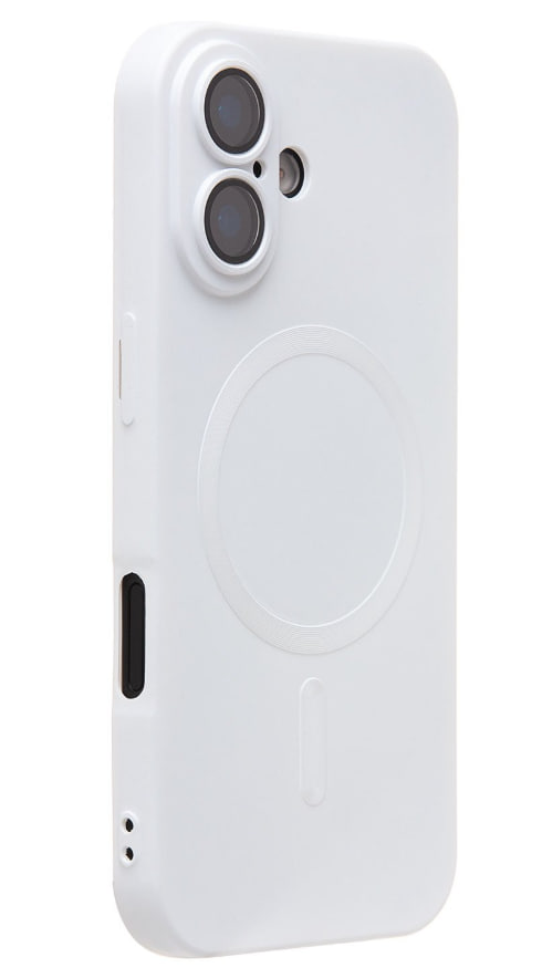 Чехол силиконовый MagSafe Matte iPhone 17, белый