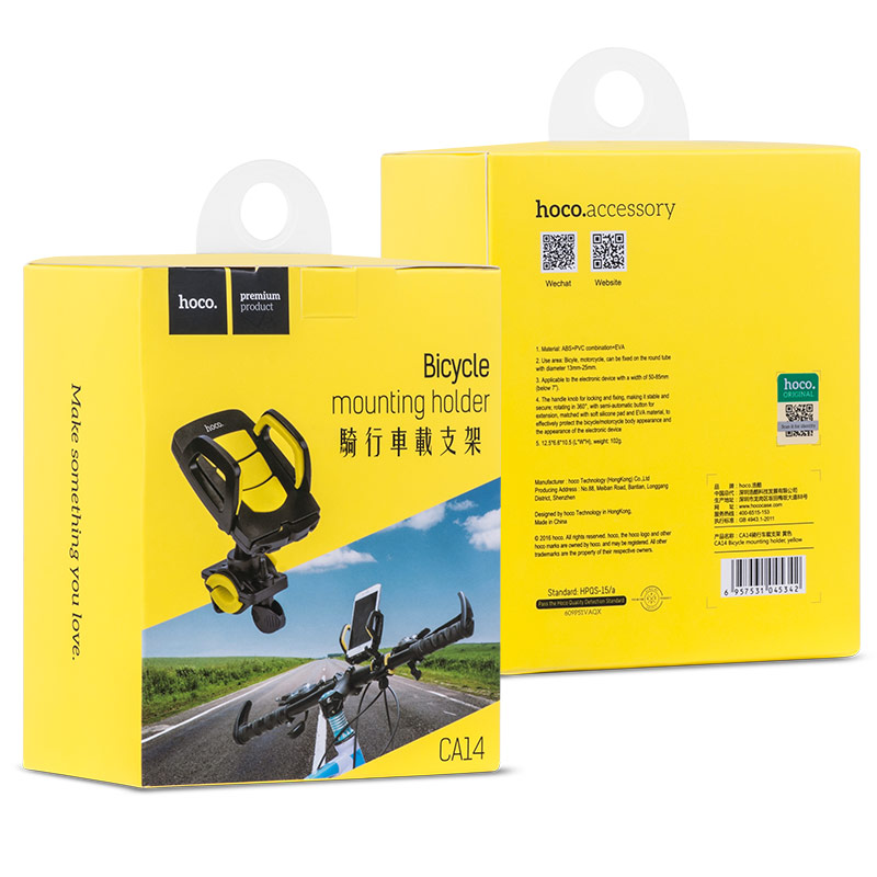 Держатель для вело/ мототехники HOCO CA14 Vehicle mounted holder for riding, черный