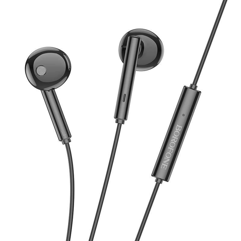 Наушники проводные BOROFONE BM82 Art music earphones 3.5mm, черные