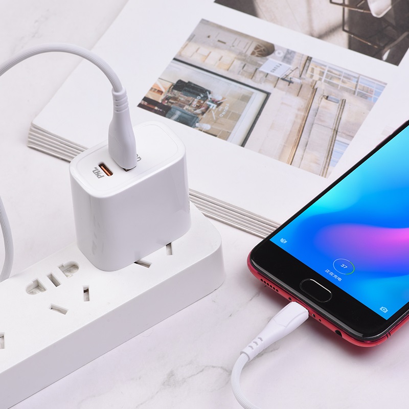 USB кабель micro USB BOROFONE BX37 Wieldy (100см), белый