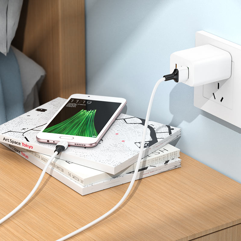 USB кабель micro USB BOROFONE BX84 Rise (100см. 2.4A), белый