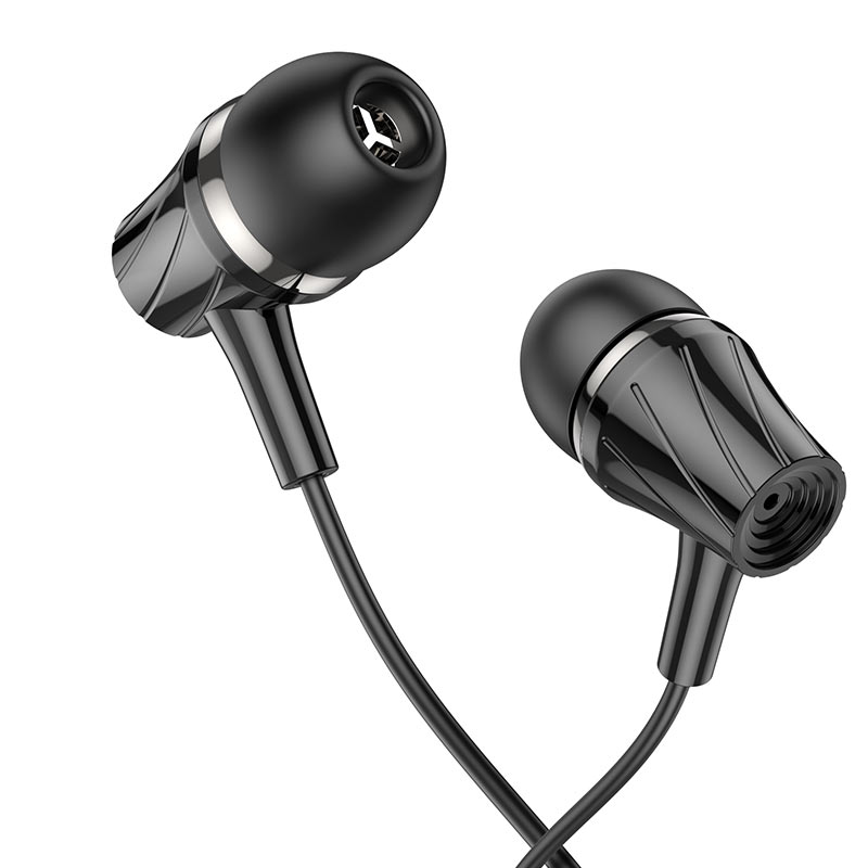 Наушники проводные BOROFONE BM94 stereo bass earphones 3.5mm, 1.2 м, черные