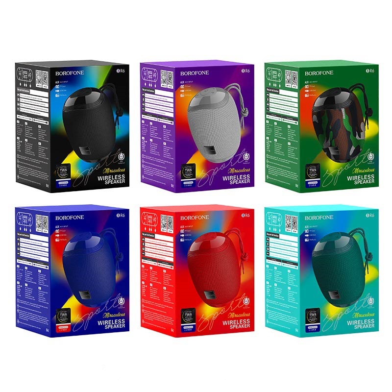 Колонка портативная BOROFONE BR6 Miracular sport wireless speaker Bluetooth, синяя
