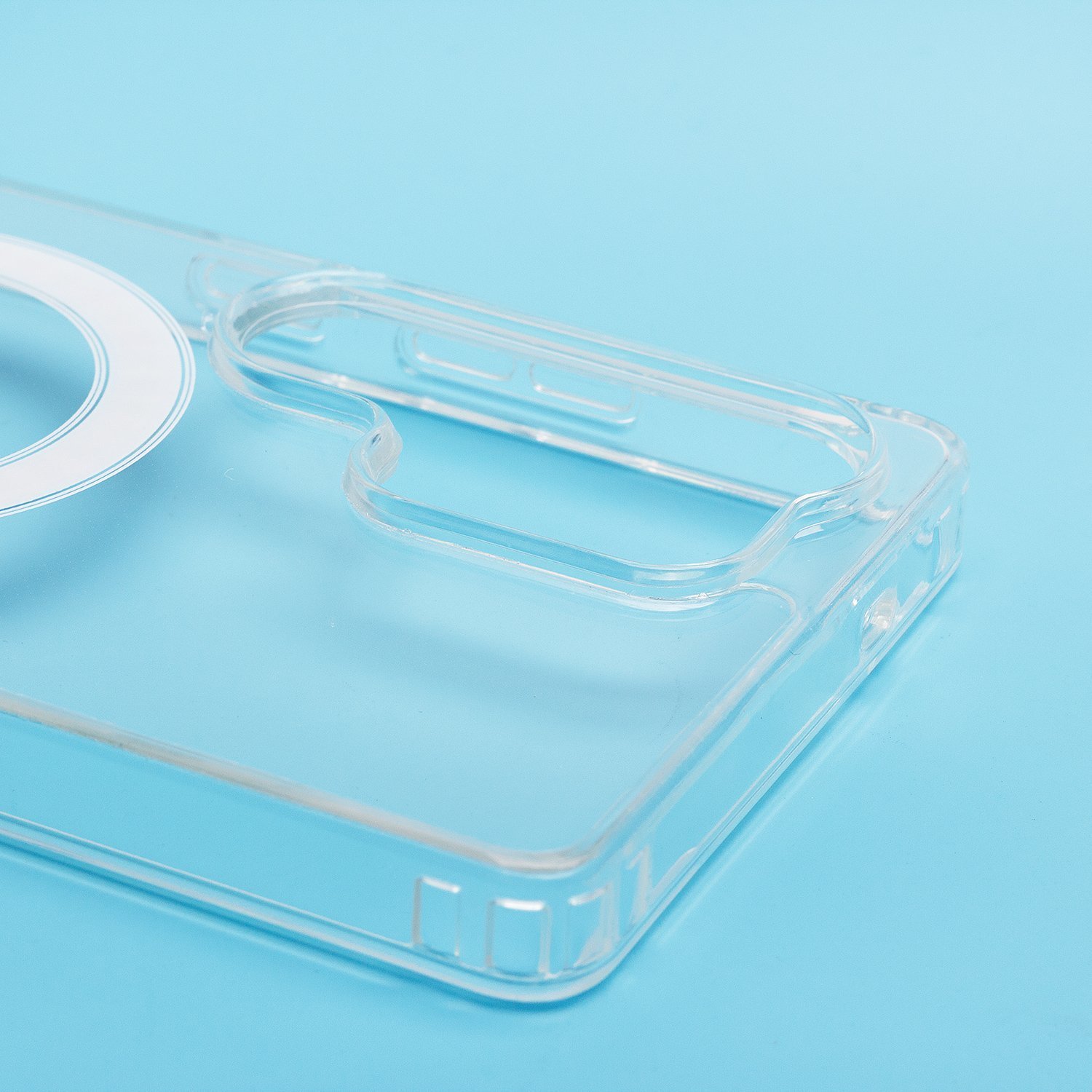 Чехол силиконовый с MagSafe для Samsung Galaxy S25 Ultra, прозрачный